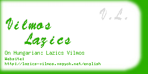 vilmos lazics business card